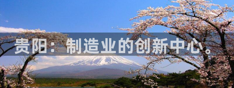 辰天娱乐:贵阳:制造业的创新中心。